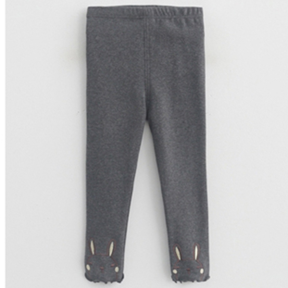 Toddler Girls Dark Gray Rabbit Leggings Pants